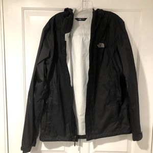 The North Face Men’s Windbreaker Black Hooded Jacket - Size Medium